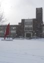 ボイジー州立大学キャンパスの雪景色