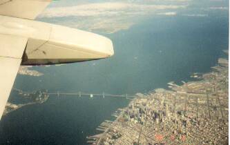 空から見たサンフランシスコ市街