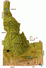 アイダホ州の地図