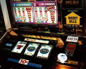 スロットマシンで大当たり!