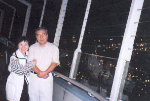 スペースニードル展望テラスにて