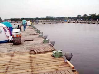 納竿後の風景　戦い済んで日が落ちて（落ちてないけど）