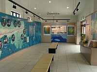 情報ターミナルでは交通情報のみならず万葉集についても知ることができます