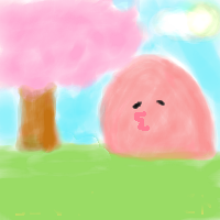 桜色に染まったゴクリンに癒されます